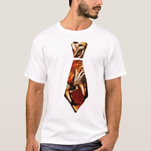 Wilde Krawatte (Tiger) T-Shirt (Vorderseite)