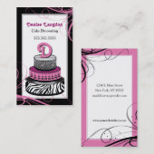Wilde 'kreative Kuchen-Visitenkarte N Visitenkarte (Vorne/Hinten)