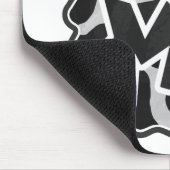 Wilde Kuh Schwarz-Weiß Mousepad (Ecke)