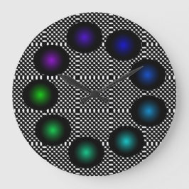 Wilde Kunst Spaß Trippy optische Täuschung ungewöh Große Wanduhr