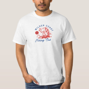 Wilde Küste Retro-Angler T-Shirt