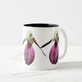 Wilde Lady Slipper Blume Foto Kaffee Tasse (VorderseiteRechts)