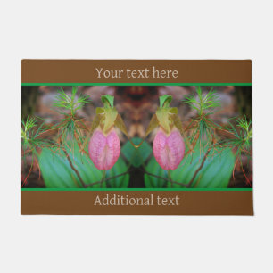 Wilde Lady Slipper Orchid Evergreens Personalisier Fußmatte