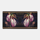 Wilde Lady Slipper Orchideen Nah Personalisiert Schreibtischunterlage (Vorderseite)