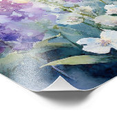 Wilde Lavendel-Blume in Aquarellen Fotodruck (Ecke)