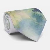 Wilde Lavendel-Blume in Aquarellen Krawatte (Gerollt)