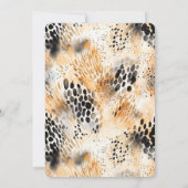 Wilde Leopard Blond weibliche Coat Animal Birthday Einladung (Rückseite)