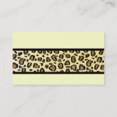 Wilde Leopard-Druck-Streifen-Visitenkarte Visitenkarte (Rückseite)