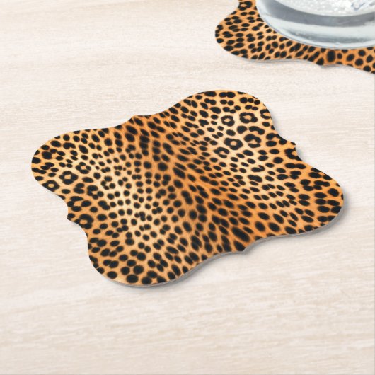 Wilde Leopard-Energie – Kühne Tierdruckmode Untersetzer (angewinkelt)