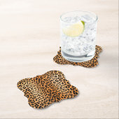 Wilde Leopard-Energie – Kühne Tierdruckmode Untersetzer (Vor Ort)