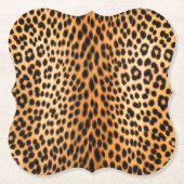 Wilde Leopard-Energie – Kühne Tierdruckmode Untersetzer (Vorderseite)