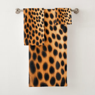 Wilde Leopard Energie – Kühne Tierprintmode Badhandtuch Set