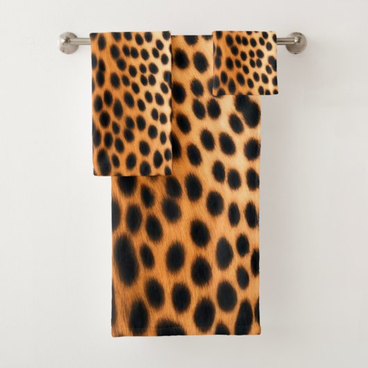 Wilde Leopard Energie – Kühne Tierprintmode Badhandtuch Set (Insitu)