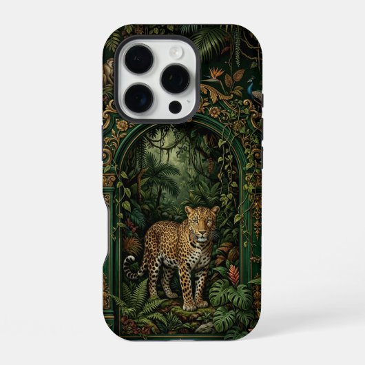 Wilde Leoparden-Dschungel-Arch | iPhone 16 Pro Hül Hülle (Rückseite)
