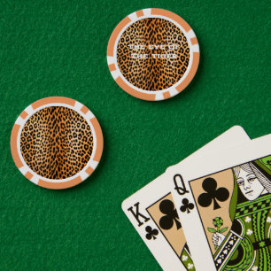 Wilde Leoparden Energie – Kühne Tierprint Mode Pokerchips