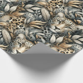 Wilde Leoparden Geschenkpapier (Ecke)