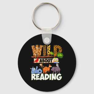 Wilde Leseliebhaber Lustiger Bücherliebhaber Schlüsselanhänger