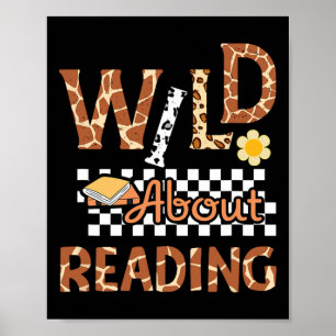Wilde Leselust Lehrer liest Bücher Zurück zur Schu Poster