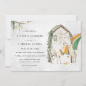 Wilde Liebe | Boho Macrame Llama Greenerity Weddin Einladung (Vorderseite)