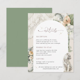 Wilde Liebe   Boho-Makramee-Grün-Gästedetails Begleitkarte