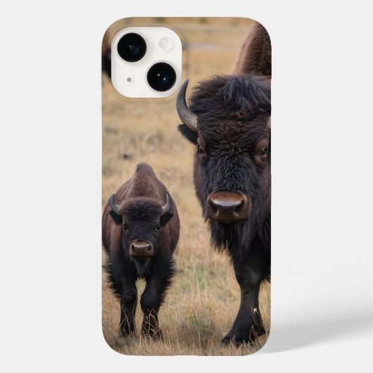 "Wilde Liebe: Das Bison und ihr Kalb" Case-Mate iPhone Hülle (Rückseite)