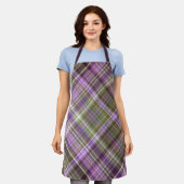 Wilde Lila Aster Lila und grün Kariert Schürze (Getragen)