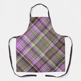 Wilde Lila Aster Lila und grün Kariert Schürze