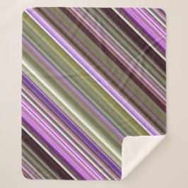 Wilde Lila Aster Lila und grüner Streifen Sherpadecke