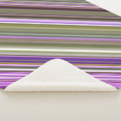 Wilde Lila Aster Lila und grüner Streifen Sherpadecke (3/4)