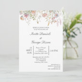 Wilde Lila Blume Einladung (Stehend Vorderseite)