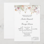 Wilde Lila Blume Einladung (Vorne/Hinten)