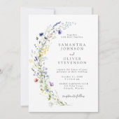 Wilde Lila Botanische Arkadenhochzeit Einladung (Vorderseite)