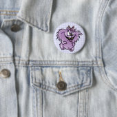 Wilde lila Cartoon-Katze Button (Beispiel)