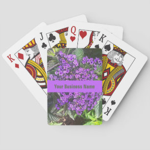 Wilde lila Fliederblüten mit frühlingsgrünen Blätt Spielkarten