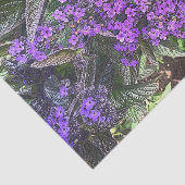 Wilde lila lila Blume Frühlingsgrün Seidenpapier (Ausschnitt)