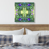 Wilde Lila Morning Glory Blume Abstrakt Leinwanddruck (Insitu (Schlafzimmer))