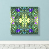 Wilde Lila Morning Glory Blume Abstrakt Leinwanddruck (Insitu (Holzboden))