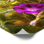 Wilde Lila Morning Glory Blume Abstrakt Poster (Ecke)