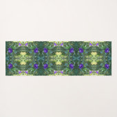 Wilde Lila Morning Glory Blume Abstrakt Yogamatte (Rückseite (Horizontal))