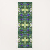 Wilde Lila Morning Glory Blume Abstrakt Yogamatte (Vorderseite)