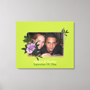 Wilde lila Rose Blumen Hochzeit Foto Leinwand druc