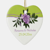 Wilde lila Rose Blumenzwiebeltraube Keramik Ornament (Rechts)