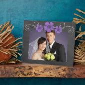 Wilde Lila Rose Chalkboard Fotoplatte (Seite)