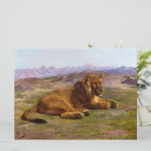 Wilde Löwen im Masai Mara Karte (Stehend Vorderseite)