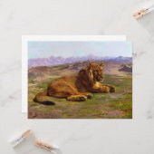 Wilde Löwen im Masai Mara Karte (Vorderseite/Rückseite Beispiel)