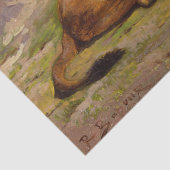 Wilde Löwen in einer afrikanischen Safari-Landscha Seidenpapier (Detail)