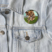 Wilde Löwin Dschungel-Abenteuer-Kunst Button (Beispiel)