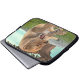 Wilde Löwin Dschungel-Abenteuer-Kunst Laptopschutzhülle (Vorne Knopf)