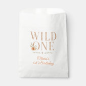 Wilde Mädchen-Boho-Wildblumen-Pferd 1. Geburtstag Geschenktütchen (Vorderseite)