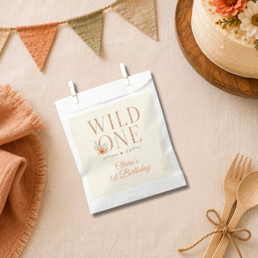 Wilde Mädchen-Boho-Wildblumen-Pferd 1. Geburtstag Geschenktütchen